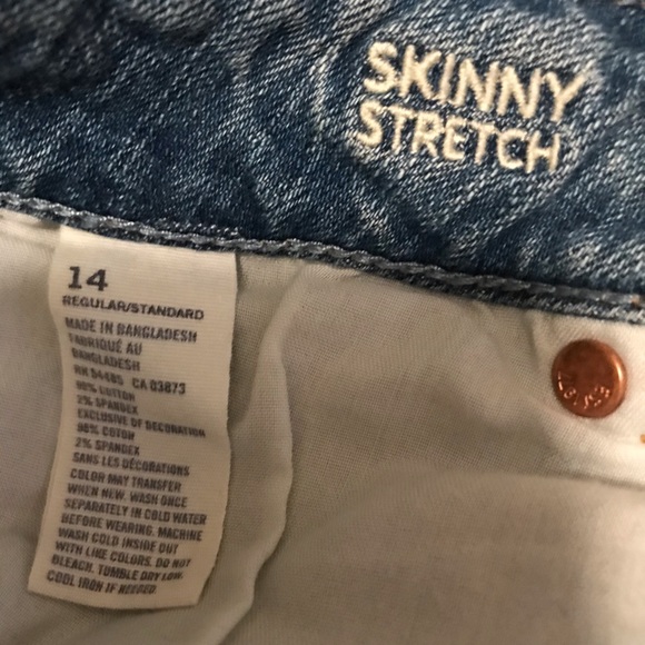 AE Distressed Skinny Stretch size 14R - Picture 3 of 4
